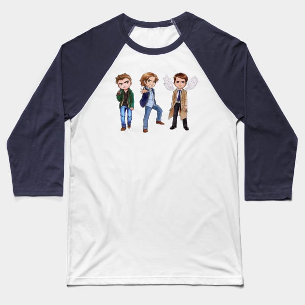 Supernatural Baseball T-Shirt by KaylaNostrade